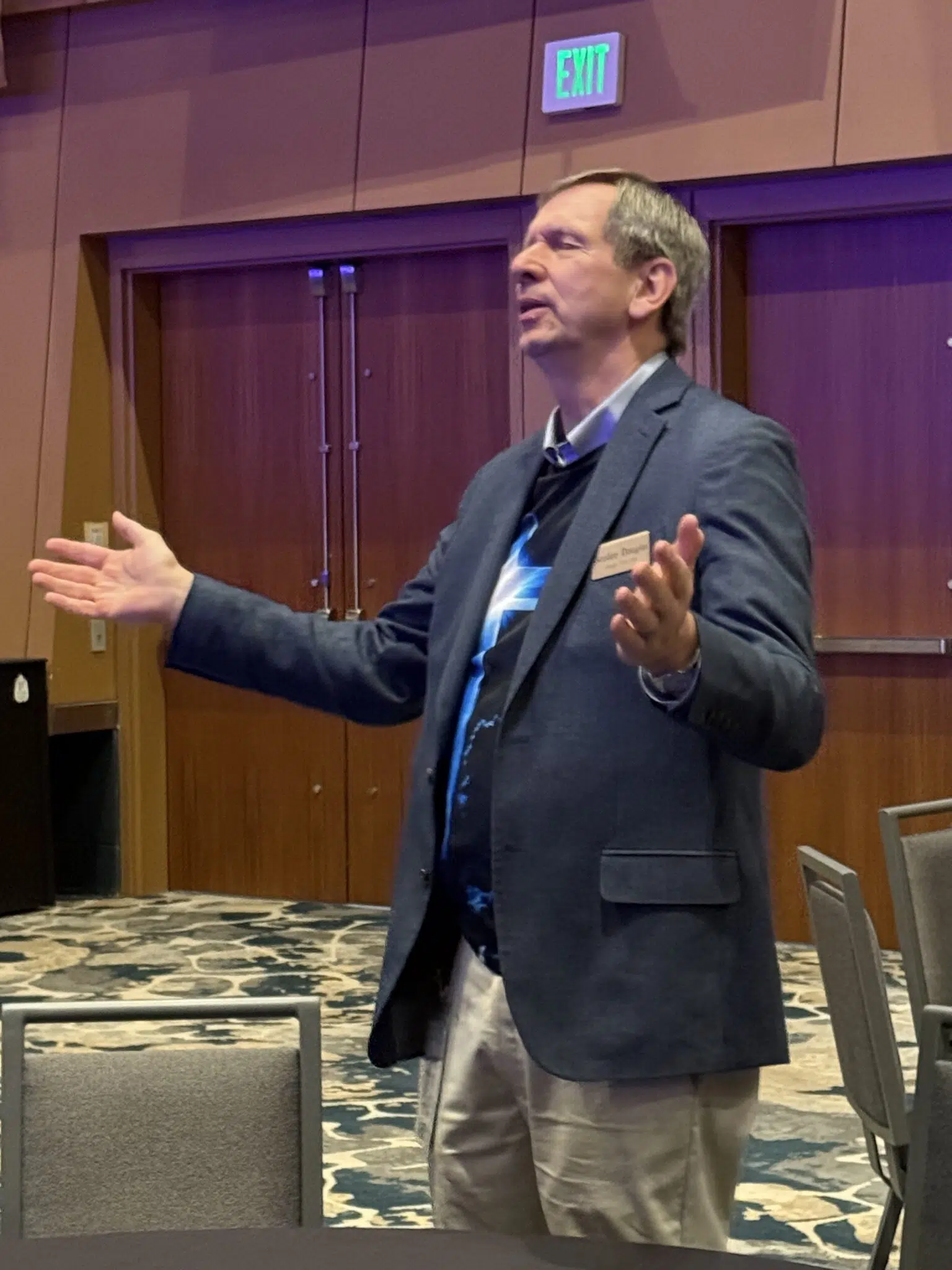 Gordon Douglas speaking at a nonprofit conference