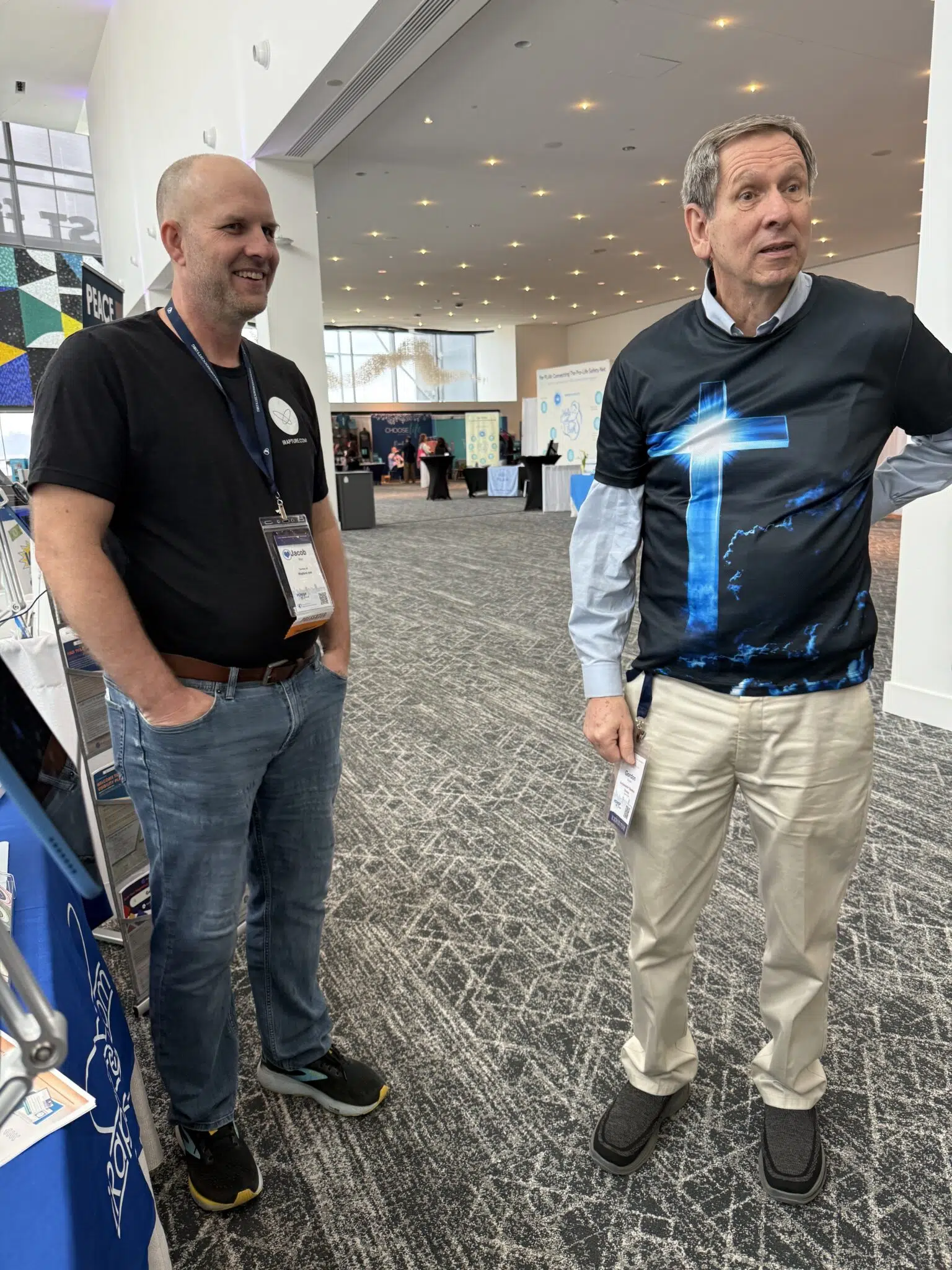 Gordon Douglas networking with conference attendees